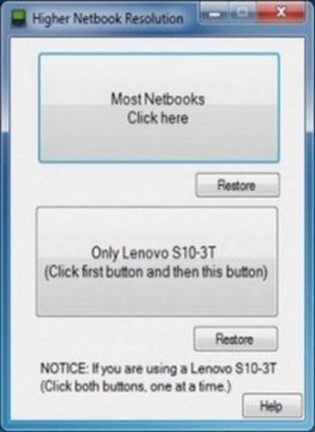 Higher Netbook Resolution screenshot