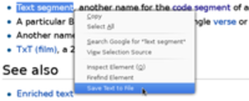 Highlighted Text To File screenshot