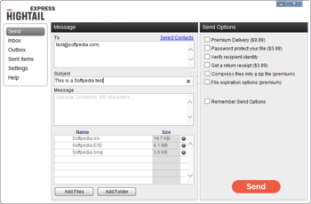 Hightail Express (formerly YouSendIt Express) screenshot