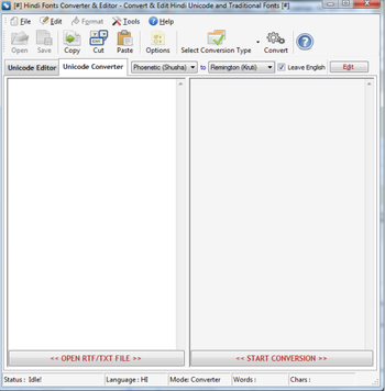 Hindi Fonts Converter screenshot