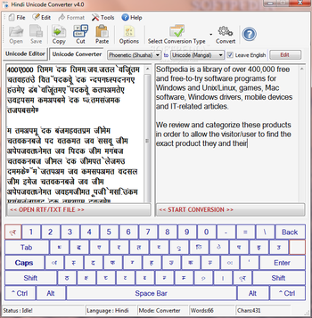 Hindi Unicode Converter screenshot 2