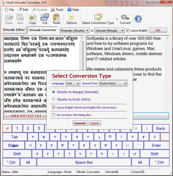 Hindi Unicode Converter screenshot 3