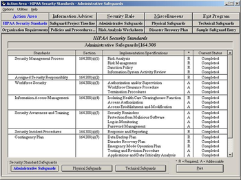 HIPAA Security Rule Assistant screenshot