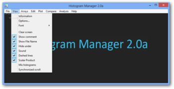 Histogram Manager screenshot