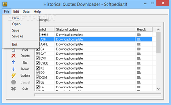 Historical Quotes Downloader screenshot 2