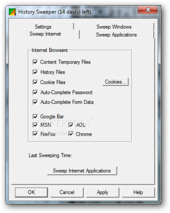 History Sweeper screenshot