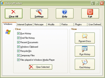 HistoryWasher screenshot