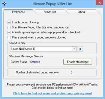 Hitware Popup Killer Lite screenshot
