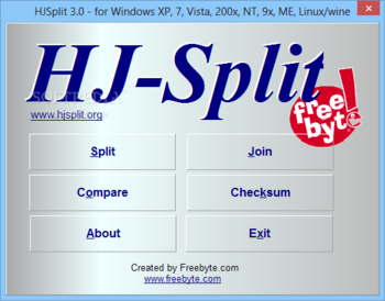 HJSplit screenshot