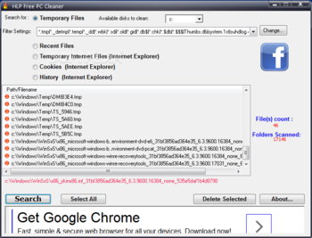 HLP Free PC Cleaner screenshot