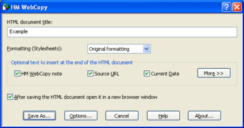HM WebCopy screenshot