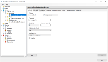 hMailServer screenshot 4
