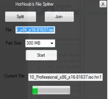 HN File Split screenshot