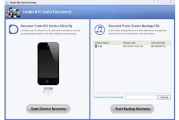 Hodo iOS Data Recovery screenshot