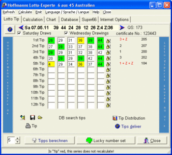 Hoffmanns Lotto-Experte Australia screenshot 2