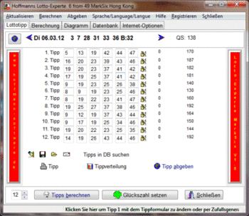 Hoffmanns Lotto-Experte MarkSix Hong Kong screenshot