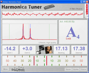 Hohner Harmonica Tuner screenshot