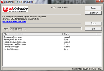 Holar Removal Tool screenshot