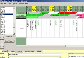 Holiday Rentals Desk screenshot