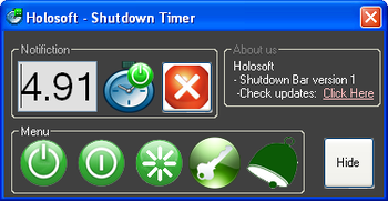 Holosoft Shutdown Timer screenshot