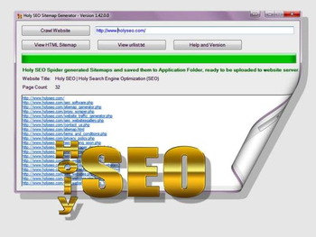 Holy SEO Sitemap Generator screenshot