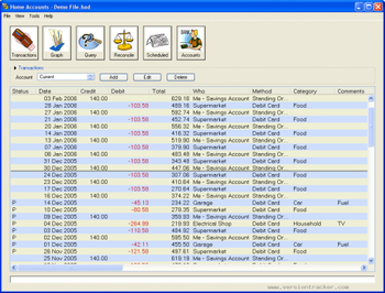 Home Accounts screenshot