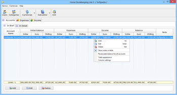 Home Bookkeeping Lite screenshot