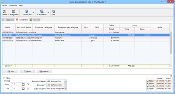 Home Bookkeeping Lite screenshot 4