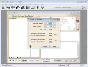 Home Brew Log screenshot 2