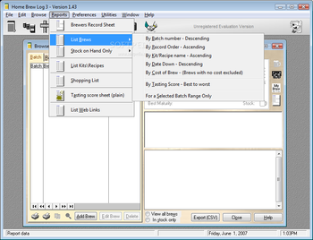 Home Brew Log screenshot 3