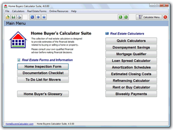 Home Buyers Calculator Suite screenshot