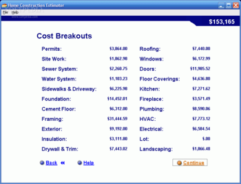 Home Construction Estimator screenshot 3