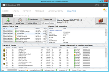 Home Server SMART 2013 screenshot