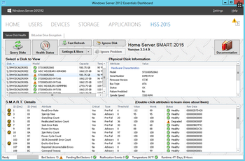 Home Server SMART screenshot