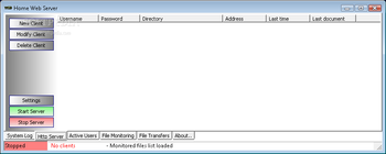 Home Web Server screenshot