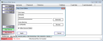 Home Web Server screenshot 2