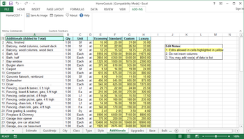 HomeCost Estimator for Excel screenshot 17