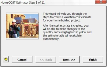 HomeCost Estimator for Excel screenshot