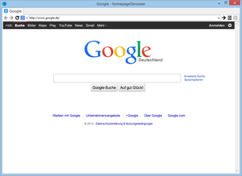 Homepage5browser screenshot