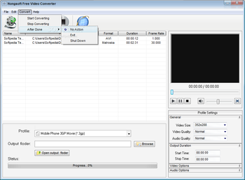 Hongsoft Free Video Converter screenshot 2