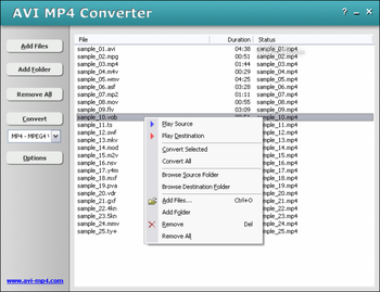 HooTech AVI MP4 Converter screenshot 3