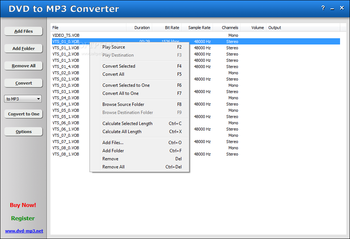 HooTech DVD to MP3 Converter screenshot