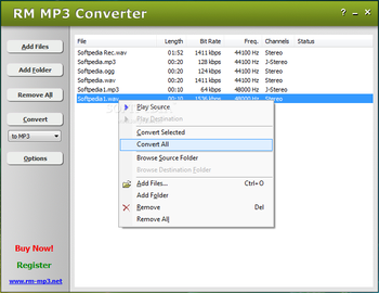HooTech RM MP3 Converter screenshot