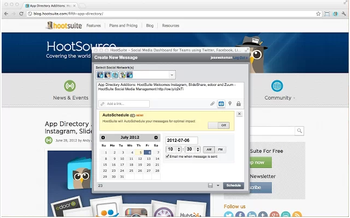HootSuite Hootlet screenshot