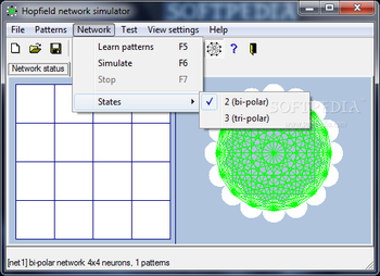 Hopfield Network Simulator screenshot 2