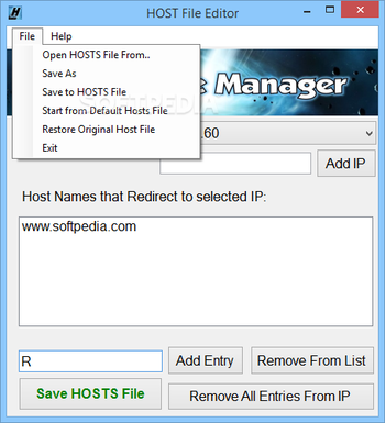 HOST File Editor screenshot 2