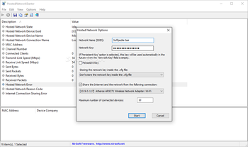 HostedNetworkStarter screenshot 2