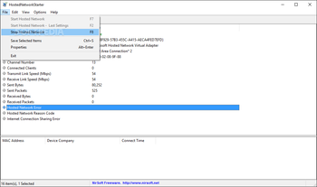 HostedNetworkStarter screenshot 3