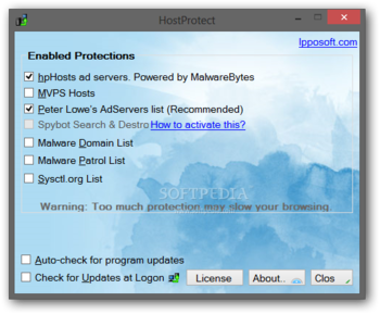 HostProtect screenshot