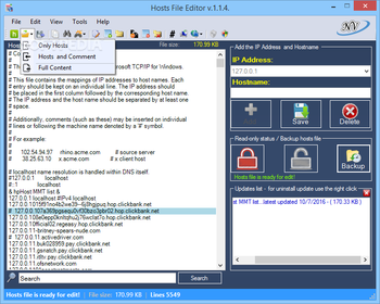 Hosts File Editor screenshot 2